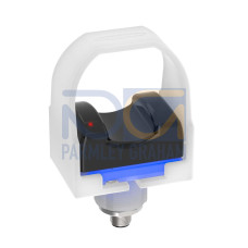 VTB Series: Verification Touch Button 1-Color, Input: 12-30 V dc, Upper Housing: Polysulfone, Output: PNP, Job Light Input: +10-30 V dc, Color: Blue, 4-pin M12 Integral QD