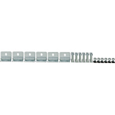 Assembly kit with 6 mounting profiles for fixing a safety light curtain of the series "PSEN op.../1" for light curtain lengths higher than 120 cm in the matching aluminium profile "PSEN op Protective