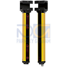 Sensing device L muting arm with passive reflector unit and matching bracket on light curtain PSEN opXX-xx-xxx/1.