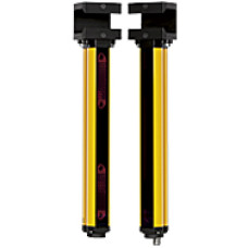 Sensing device L muting arm with passive reflector unit and matching bracket on light curtain PSEN opXX-xx-xxx/1.