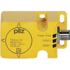 RFiD safety switch 2 safe SC outputs, 5-pin M12 male connector,4 actuation directions, IP67, switching distance 21 mm, Sao = 15 mm, Sar=40 mm, PU = 1 piece coded switch without actuator.