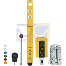 Safety gate system includes safe interlock with safe guard locking in accordance with EN 60947-&shy;5-&shy;3
