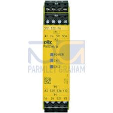 Safety relay (standalone) inputs: 2-channel wiring with detection of shorts across contacts