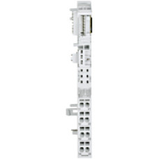 Base module for I/O electronic module periphery single width, 8 spring-loaded terminals, ext. temperature.