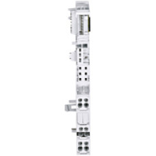 Base module for I/O electronic module periphery single width, 8 terminals with screw connection, C-rail, ext. temp. Cold junction compensation.