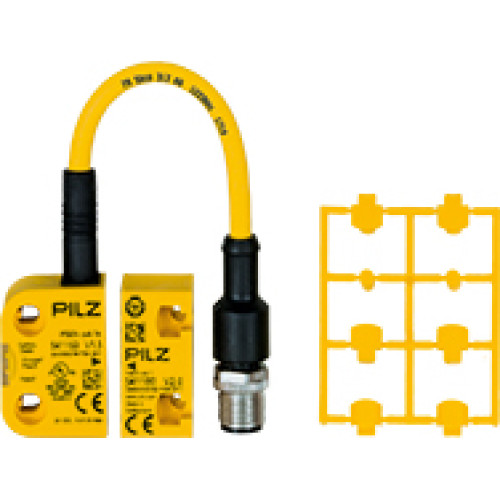 RFiD safety switch 2 safe SC outputs, 5-pin M12 male connector,one actuation direction, IP67, switching distance 11 mm, Sao = 8 mm, Sar=20 mm, PU = 1 piece fully coded switch with actuator. A totalof 
