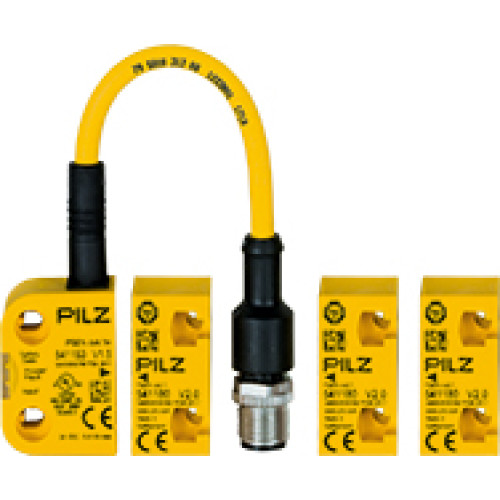 RFiD safety switch, 2 safe SC outputs, 5-pin M12 male connector,one actuation direction, IP67, typ. operating distance 11 mm, Sao = 8mm,Sar = 20 mm, PU = 1 piece coded switch with three actuators (OSS