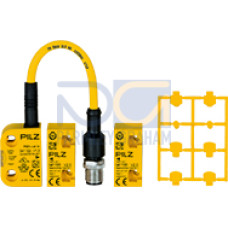 RFiD safety switch, 2 safe SC outputs, 5-pin M12 male connector,one actuation direction, IP67, typ. operating distance 11 mm, Sao = 8mm,Sar = 20 mm, PU = 1 piece coded switch with two actuators(OSSD1,