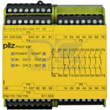 Safety relay (standalone) inputs: 1/2-channel wiring with/without detection of shorts across contacts