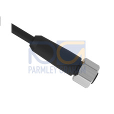 Cordset: Single Ended M12, 4-pin Straight Female, 9 m (29.53 ft) 4x22 Black PVC Jacket, PVC Black, 316 Stainless Steel Coupling Nut