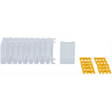 Protective cap for the compact brake PKB and the P-93 housing, suitable to protect against unauthorised manipulation, width: 45 mm, content: 20 Protective caps per packaging unit.