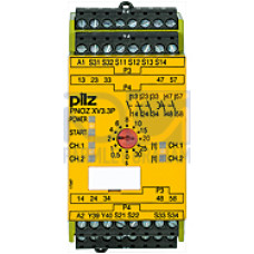 Safety relay (standalone) inputs: 1/2-channel wiring with/without detection of shorts across contacts