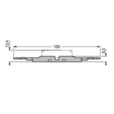 Mounting carrier with strain relief, 2-way, for inline splicing connector with lever, for screw moun