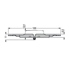 Mounting carrier with strain relief, 5-way, for inline splicing connector with lever, with snap-in m