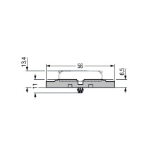 Mounting carrier, 1-way, for inline splicing connector with lever, with snap-in mounting foot, gray