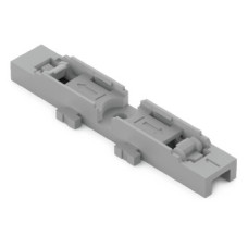 Mounting carrier, 1-way, for inline splicing connector with lever, gray
