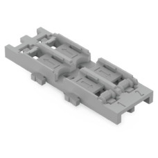 Mounting carrier, 2-way, for inline splicing connector with lever, gray