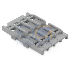 Mounting carrier, 4-way, for inline splicing connector with lever, gray
