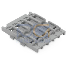 Mounting carrier, 5-way, for inline splicing connector with lever, gray