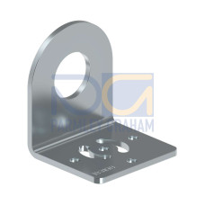 Bracket: 30 Right-Angle Material, 10 Gauge HRPO Deburred Clear Zinc Plated, Curved mounting slot for versatility and orientation