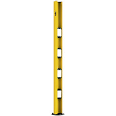 Integral mirror for body protection resolution including PSENop Protective Column with a length of 100 cm for beam distance of 500 mm. Number of mirrors: 2 As a possible accessory, the mounted foot "P