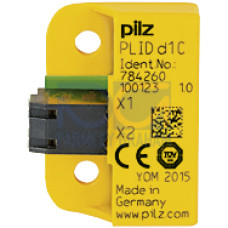 Conversion module of a contact in 1 N/C or 1 N/O on a dynamised signal for connecting to a Pilz evaluation device , spring-loaded terminal, safe line inspection.
