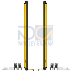 Safety light curtain, type 3, PL d, finger protection (resolution 14 mm) Protected field height 1350 mm, supply voltage 24 V, without dead zone Connector: M12, sender: 5-pole, receiver 5-pole Connecti