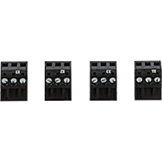 Set of plug-in replacement terminals 3-pin of screw type, PU = 1 piece each X1, X2, X3, X4.
