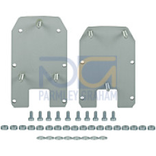 Set of mounting plates for transmitter PSENvip E and receiver PSENvip R.