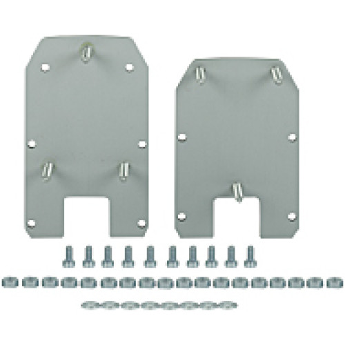 Set of mounting plates for transmitter PSENvip E and receiver PSENvip R.