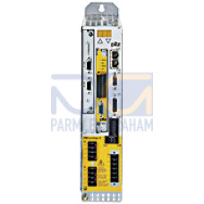 Technical data at 3 x 400 V AC: Continuous output current: 24 A, Imax (5 s) = 48 A, Power consumption in S1 mode: 18 kVA Integral brake resistor Further hardware options: Expansion card I/O.