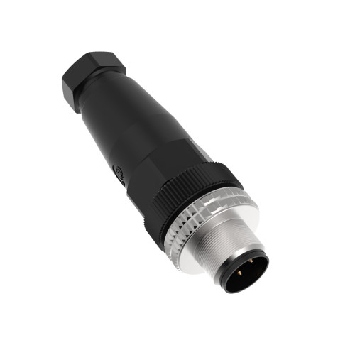 Field Wireable Male M12, 4-pin, Non-Shielded, IP67