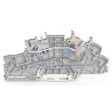 Multilevel installation terminal block, with operating slots and push-button, 2.5 mm&sup2;, gray