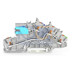 Multilevel installation terminal block, with push-button, 2.5 mm&sup2;, gray