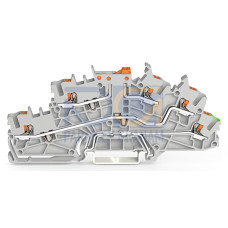 Multilevel installation terminal block, with push-button, 2.5 mm&sup2;, gray