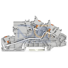 Multilevel installation terminal block, with push-button, 2.5 mm&sup2;, gray