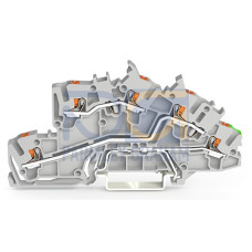 Multilevel installation terminal block, with push-button, 2.5 mm&sup2;, gray