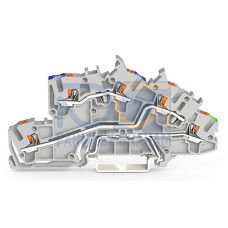 Multilevel installation terminal block, with push-button, 2.5 mm&sup2;, gray