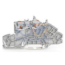 Multilevel installation terminal block, with push-button, 2.5 mm&sup2;, gray