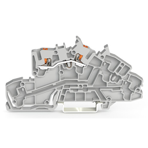 Multilevel installation terminal block, with push-button, 2.5 mm&sup2;, gray