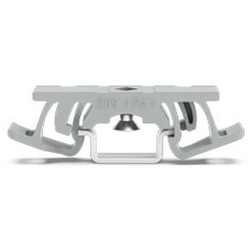 Mounting foot with screw, for DIN-15 rail, can be screwed on terminal blocks with fixing flange, 6.5