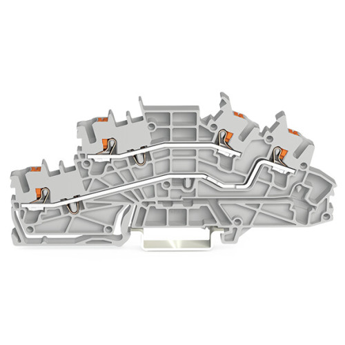 Multilevel installation terminal block, with push-button, 2.5 mm&sup2;, gray