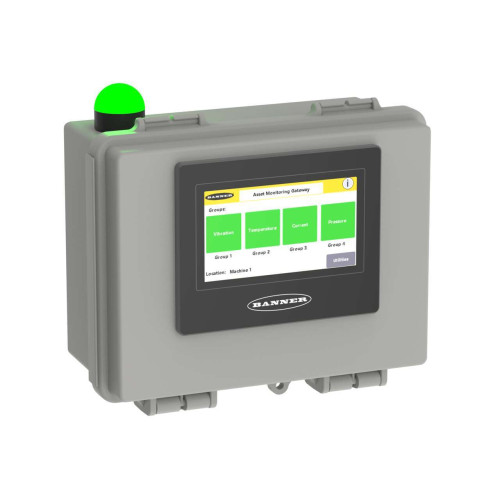 Asset Monitoring Gateway w/ WW Cell + CDS, LTE-M/NB-IOT Worldwide Cellular, SNAP ID Auto-Detect Modbus Devices via 4 in HMI, Power Supply Included