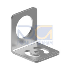 Bracket: 30 Right-Angle, Material: 12 Gauge cold rolled steel, Curved mounting slot for versatility/orientation