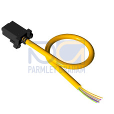 Cordset: Single Ended M12, 8-pin Straight Female, 31 m 8x24 Shielded Black PVC Jacket, Nickel-Plated Brass Coupling Nut