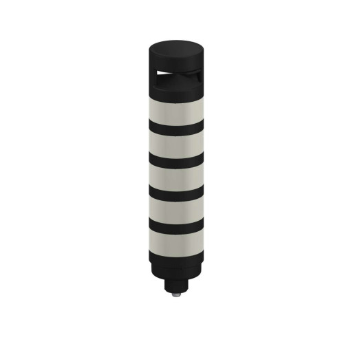 TL70 Tower Light, Black Housing: 5-Color Loud Audible Indicator, Voltage: 12-30 V dc, Environmental Rating: IP65, Input: Bimodal, Colors: White Blue Green Yellow Red, 8-pin M12 Integral QD