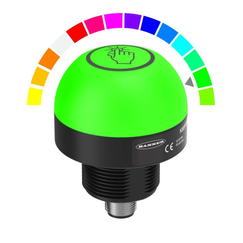K50 Pro Touch with PICK-IQ Series: RGB Touch Sensor, 10-30 V dc, Polycarbonate, IP67 IP69K, Multicolor, 4-pin M12 Integral QD