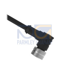 Cordset: Single Ended MICRO, 3-pin Right-Angle Female C Code, 1.83 m 3x22 Black PVC Jacket, Black PVC Jacket, Nickel-Plated Brass Coupling Nut