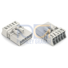 Plug, 5-pole, Cod. A, white