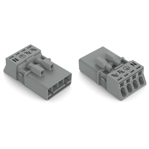 Plug, 4-pole, gray